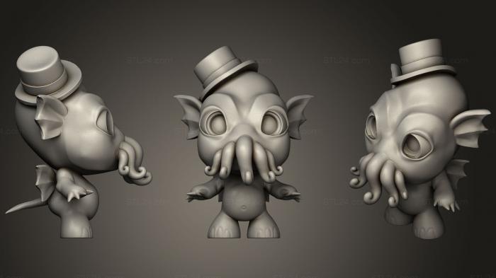 Figurines simple (Fancy Cthulhu, STKPR_0448) 3D models for cnc